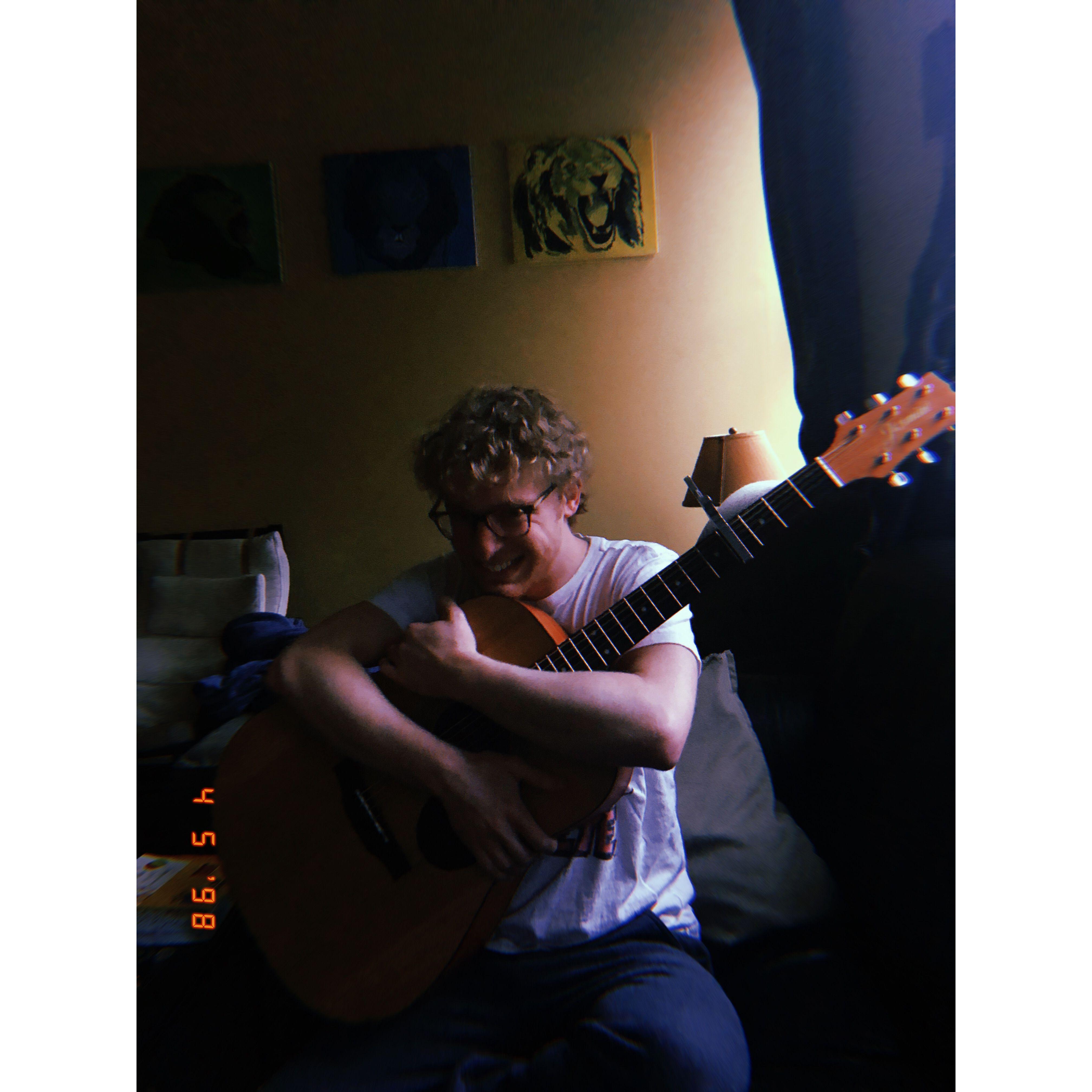 Gina gifted Erik his first guitar