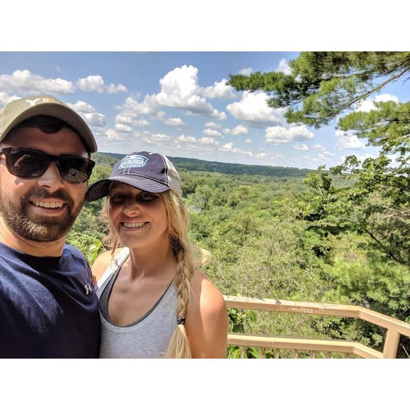 Here is a photo from a hike at Willow River State Park. We enjoy hiking and exploring new places!