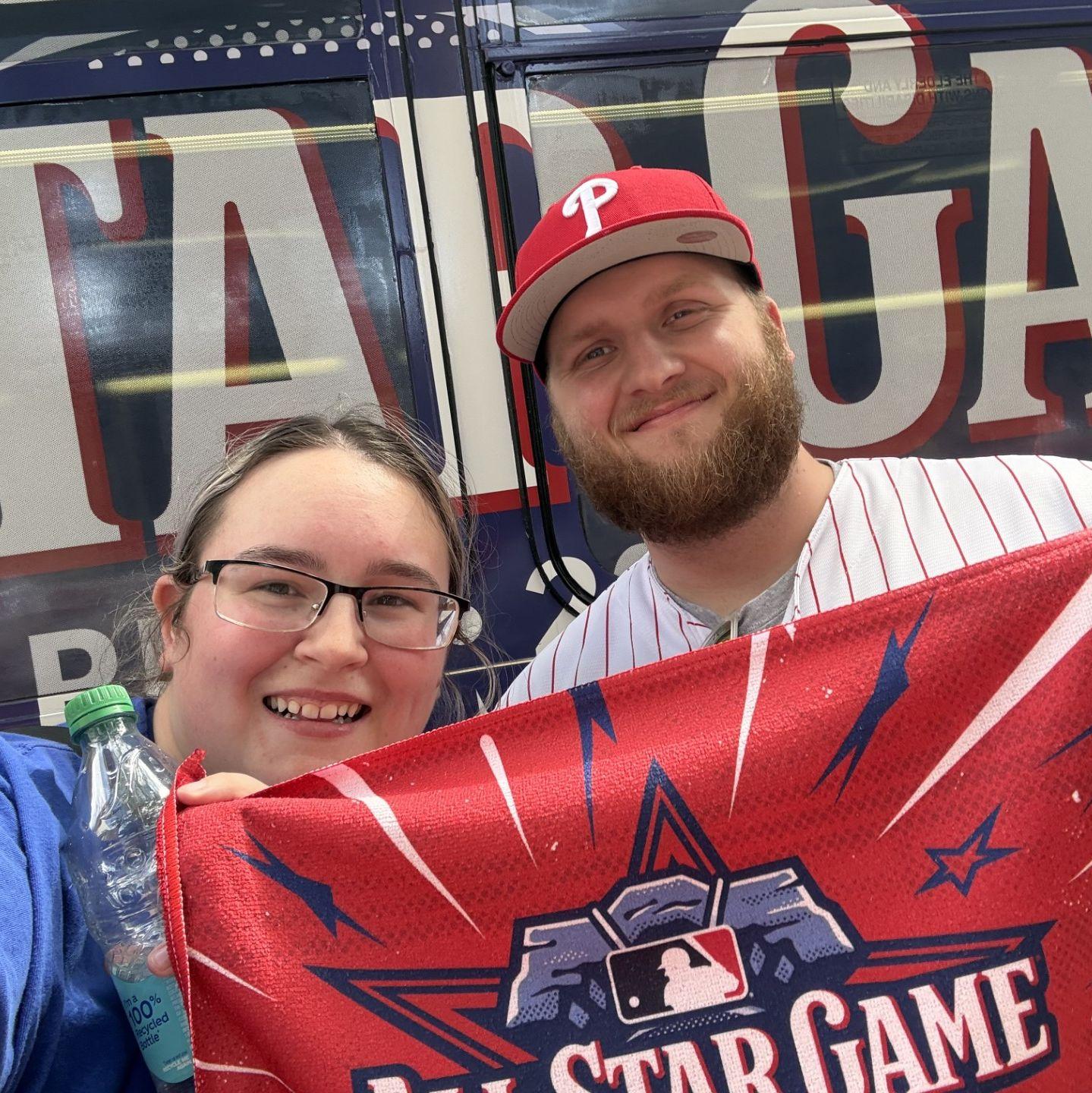 Our first time getting to see Seth's favorite team play at home! They even had a parade stopping around time.