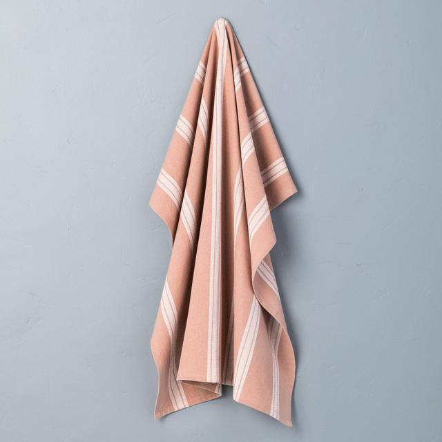 Stripe Flour Sack Kitchen Towel Rose Gold - Hearth & Hand™ with Magnolia