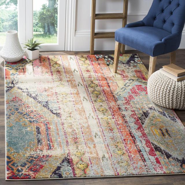 Newburyport Handmade Pink/Orange/Yellow Rug