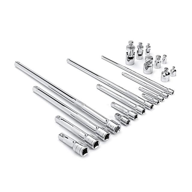 GEARWRENCH 20 Pc. 1/4", 3/8", 1/2" Drive Extension, Universal Joint and Adapter Set - 81315A-07