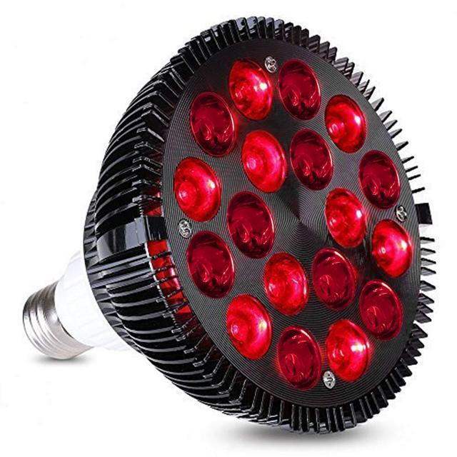 Wolezek Red Light Therapy, 18 LEDs Red Light Therapy Bulb with 660nm Red and 850nm Near-Infrared Combo Wavelength, Infrared Light Therapy Lamp Device for Skin Care Pain Relief