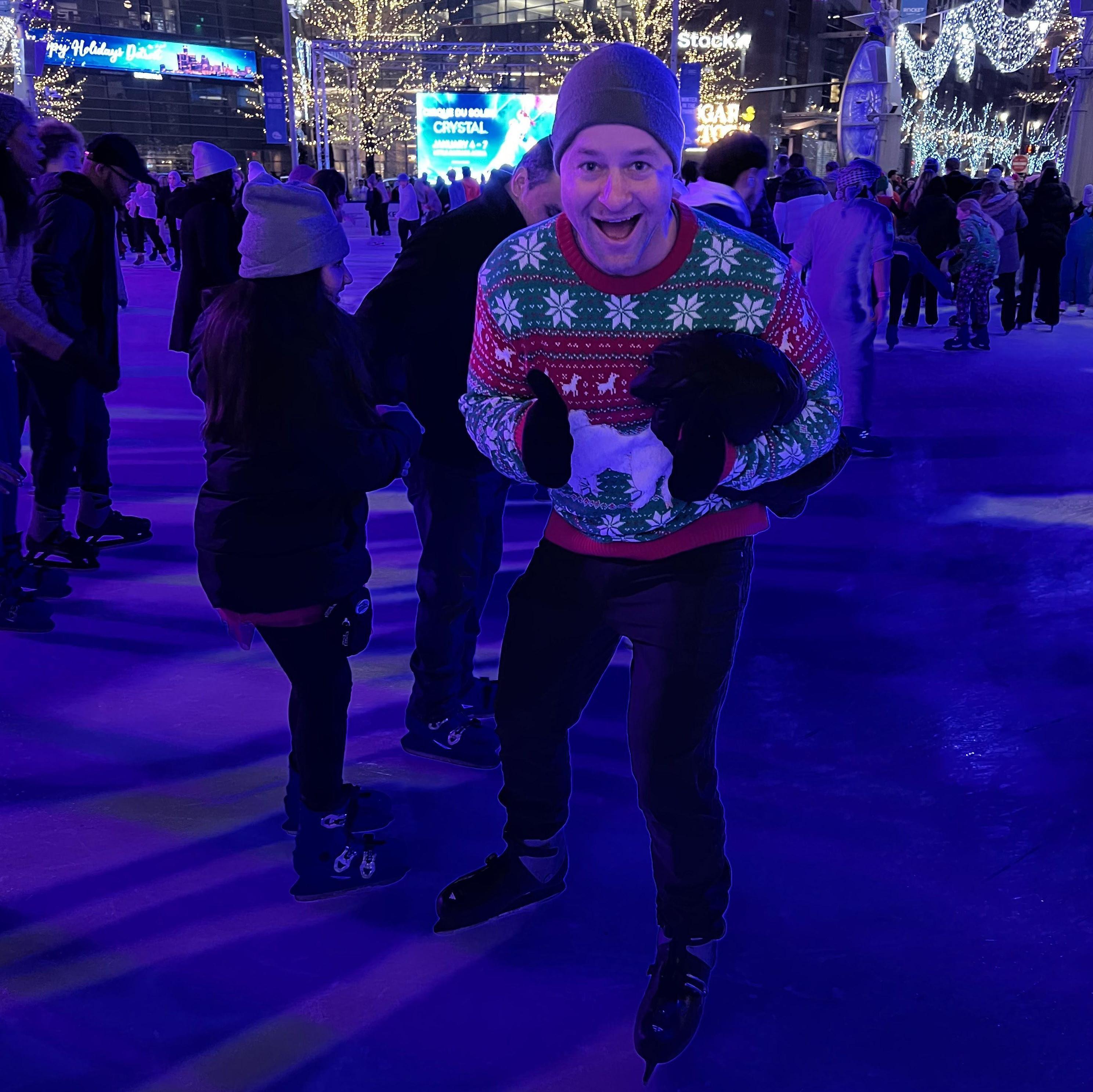 Ryan "learned" how to skate in downtown Detroit.