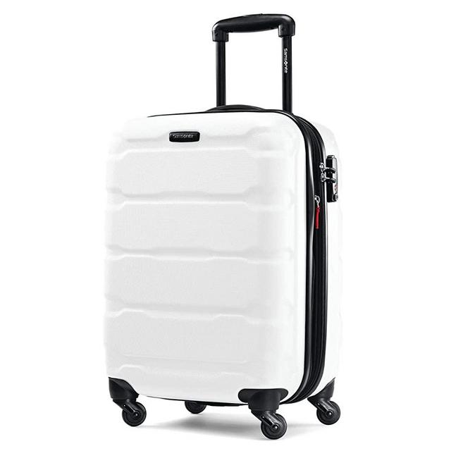 Samsonite Omni PC Hardside Expandable Luggage with Spinner Wheels, White, Carry-On 20-Inch
