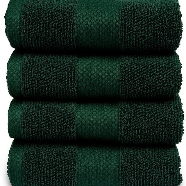 Maura Premium Hand Towels 100% Cotton 16x30 Oversized Ultra Absorbent Quick Dry Soft Towels for Bathroom Extra Large Hand Towels, Midnight Green