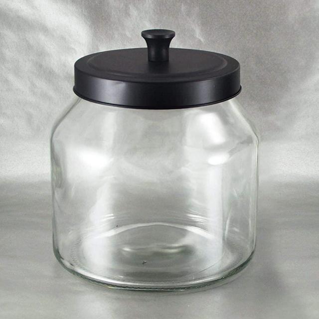 Grant Howard 59105 Storage Jar Black Matte Metal Top, 68 oz.