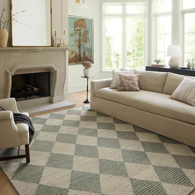 Loloi Chris Loves Julia x Francis Collection FRA-01Rug Area Rug 7'-9" x 9'-9" Spa/Granite Rectangular