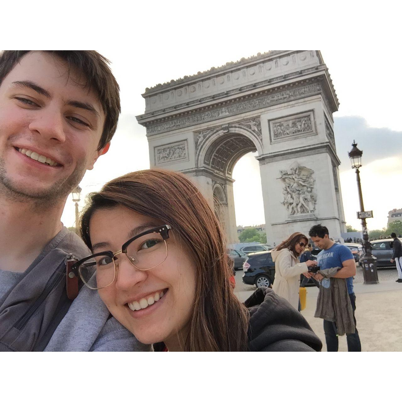 Our first time visiting Paris together in 2018 (?).