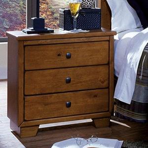 Progressive Furniture Diego Nightstand, 24" x 15" x 25", Cinnamon Pine