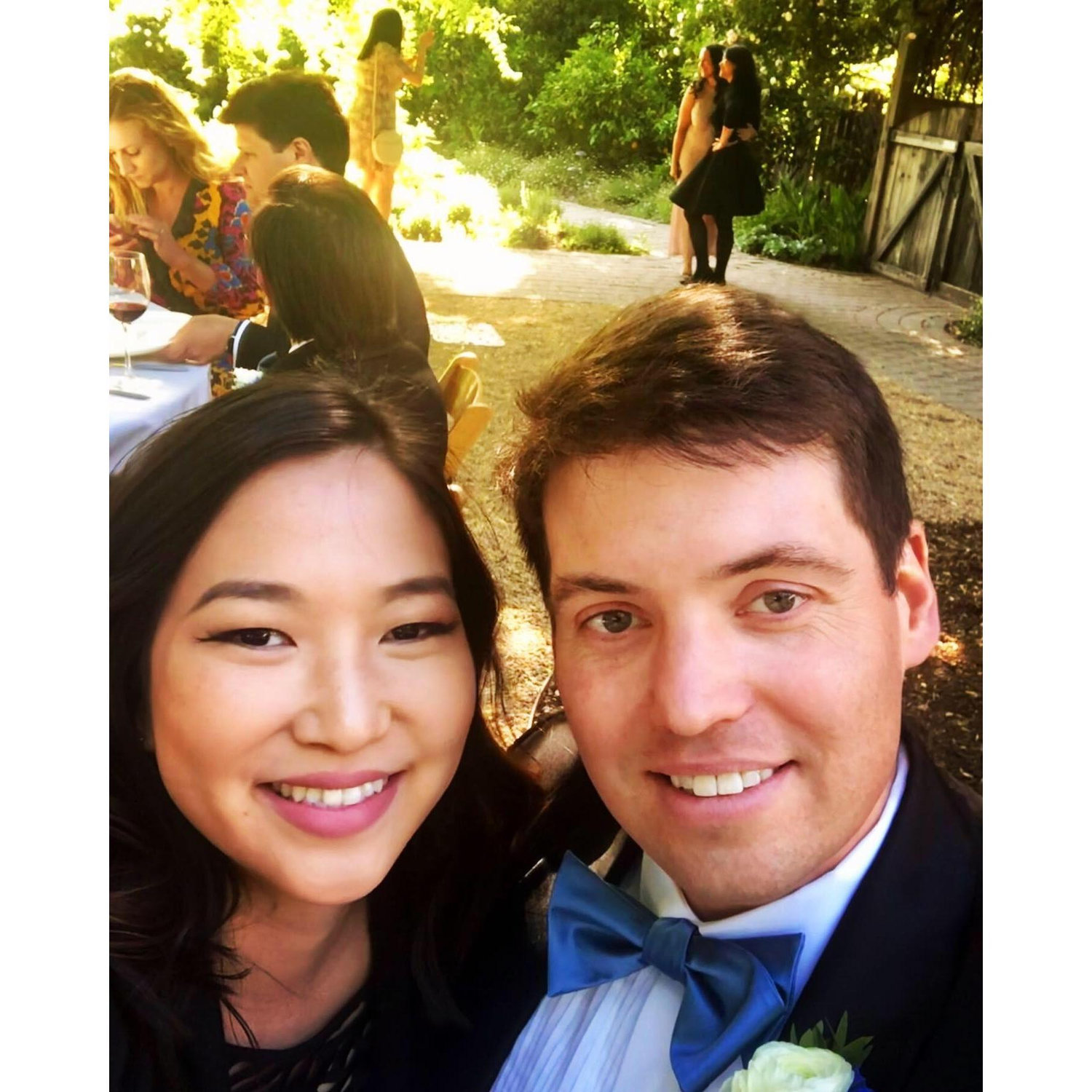 At Kim and Westy's Wedding in Sonoma, CA