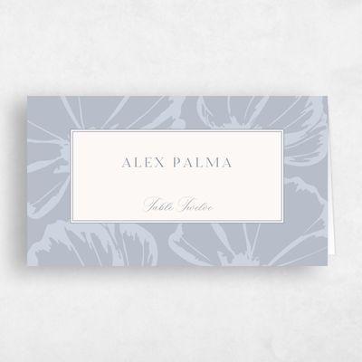 Dusty Blue Wedding Place Card - Esme