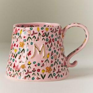 The Mud Fairy Stoneware Monogram Mug-M
