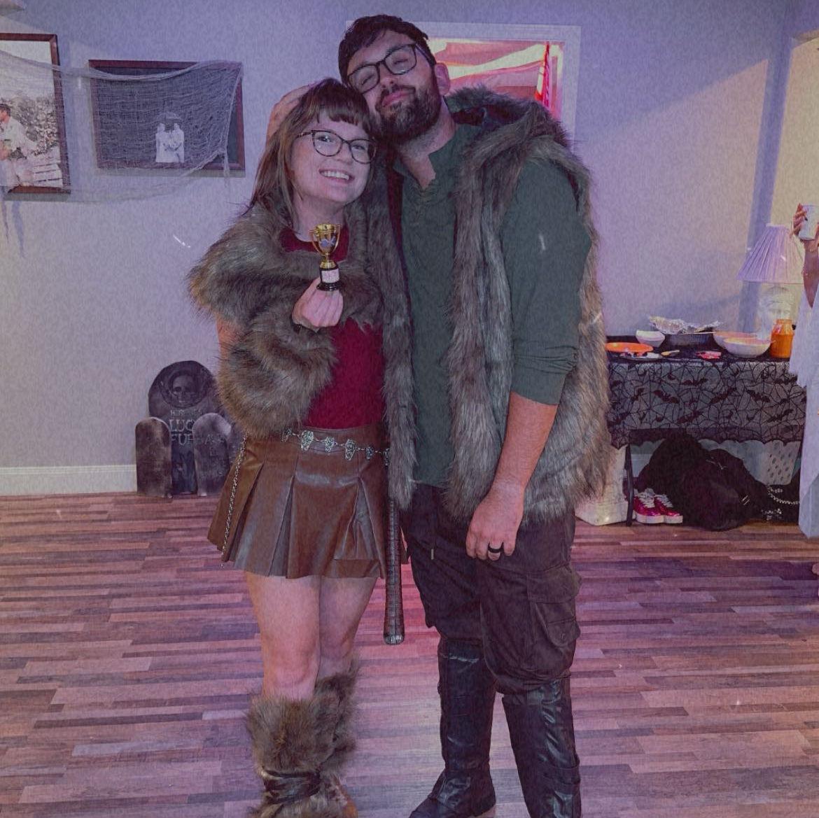 Won the Best Couple Costume Award at a Halloween party!