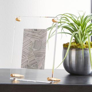 Acrylic Bevel Gold Tabletop Float Frame