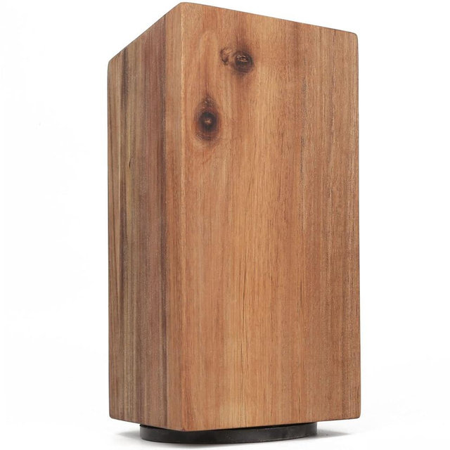 Resafy Magnetic Knife Wooden Block 360 Rotatable Knife Holder Rack Magnetic Stands with Strong Enhanced Magnets Kinves Strip, Modern Style