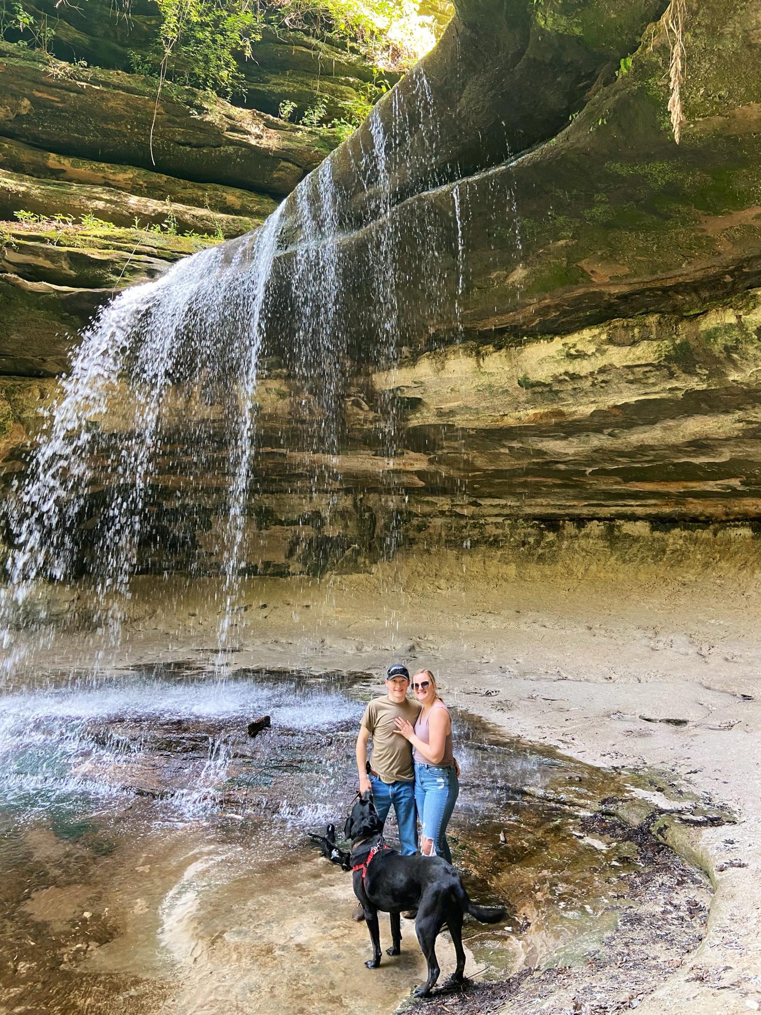 First camping trip together. Pictured is at Starved Rock State Park in Illinois.