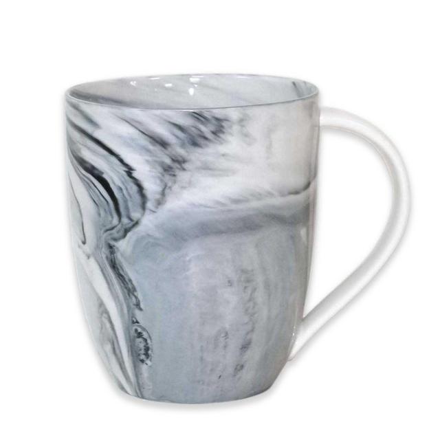 Artisanal Kitchen Supply® Coupe Marbleized Mugs in Black/White (Set of 4)