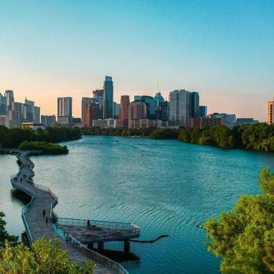 Lady Bird Lake Trail - stretches 10 miles around the city