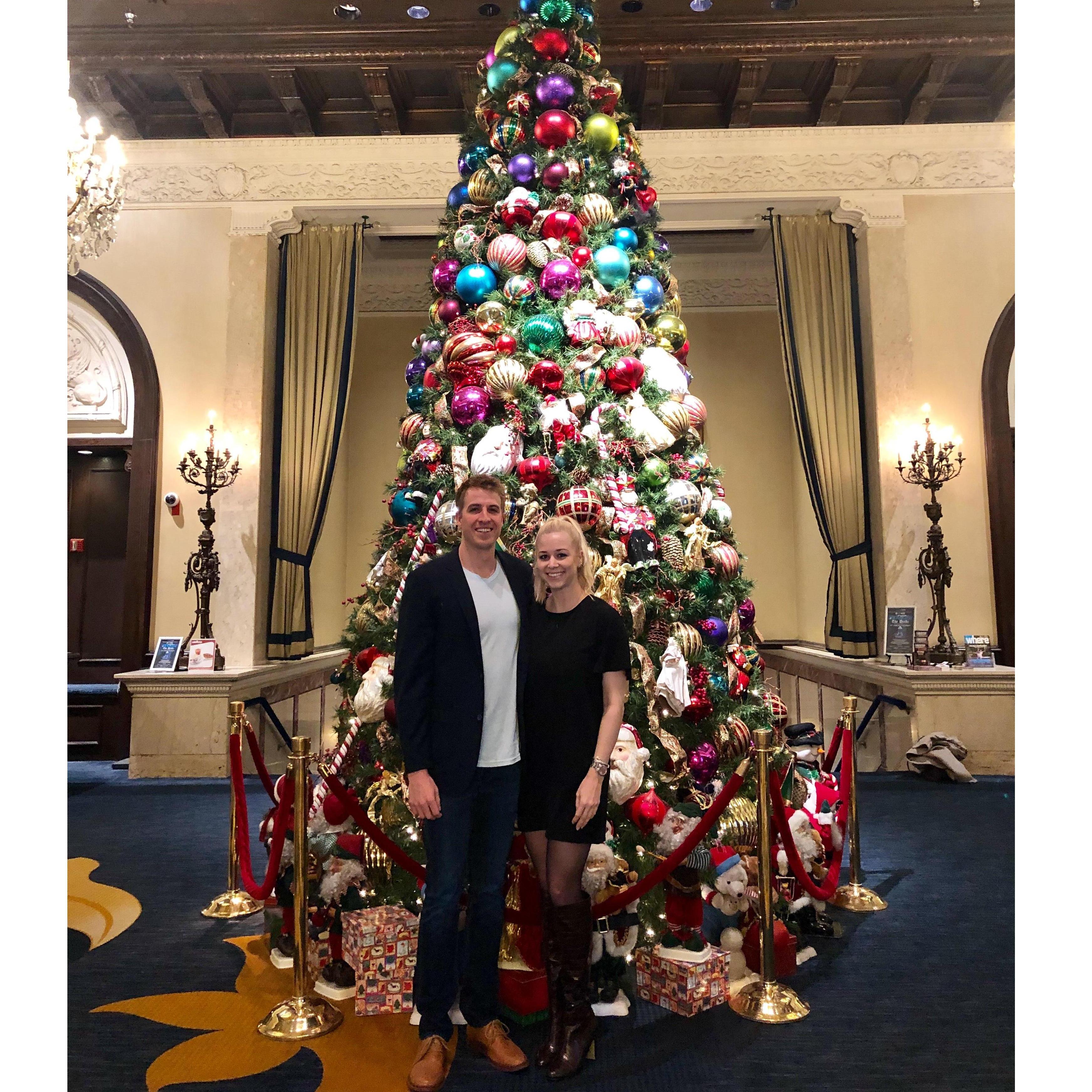 Our annual Christmas tradition - going out for a fancy dinner together