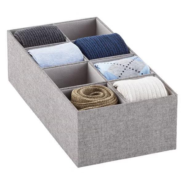 Cambridge Drawer Organizers - Grey, 8-Section