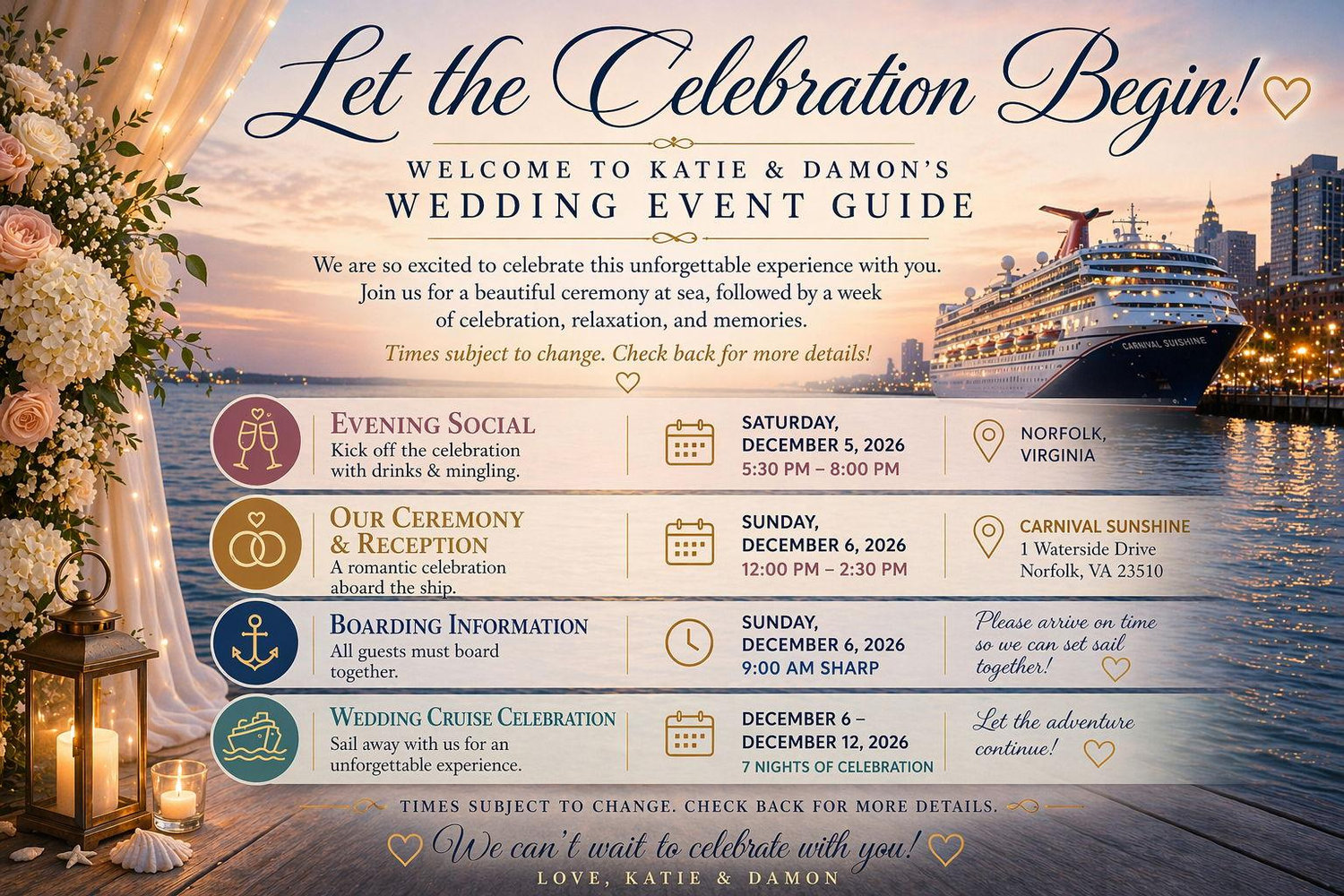 The Wedding Website of Katie King and Damon Martin