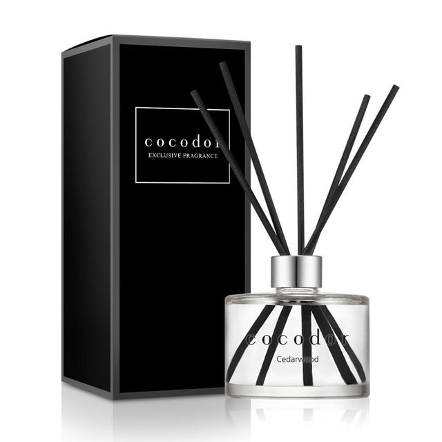 COCODOR Signature Reed Diffuser/Cedar Wood/6.7oz/1Pack / Home Fragrance Scent Essential Oil Stick Diffuser for Bedroom Bathroom Home Décor