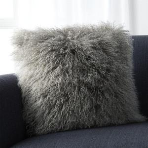 Pelliccia Silver Grey 16" Pillow with Feather-Down Insert