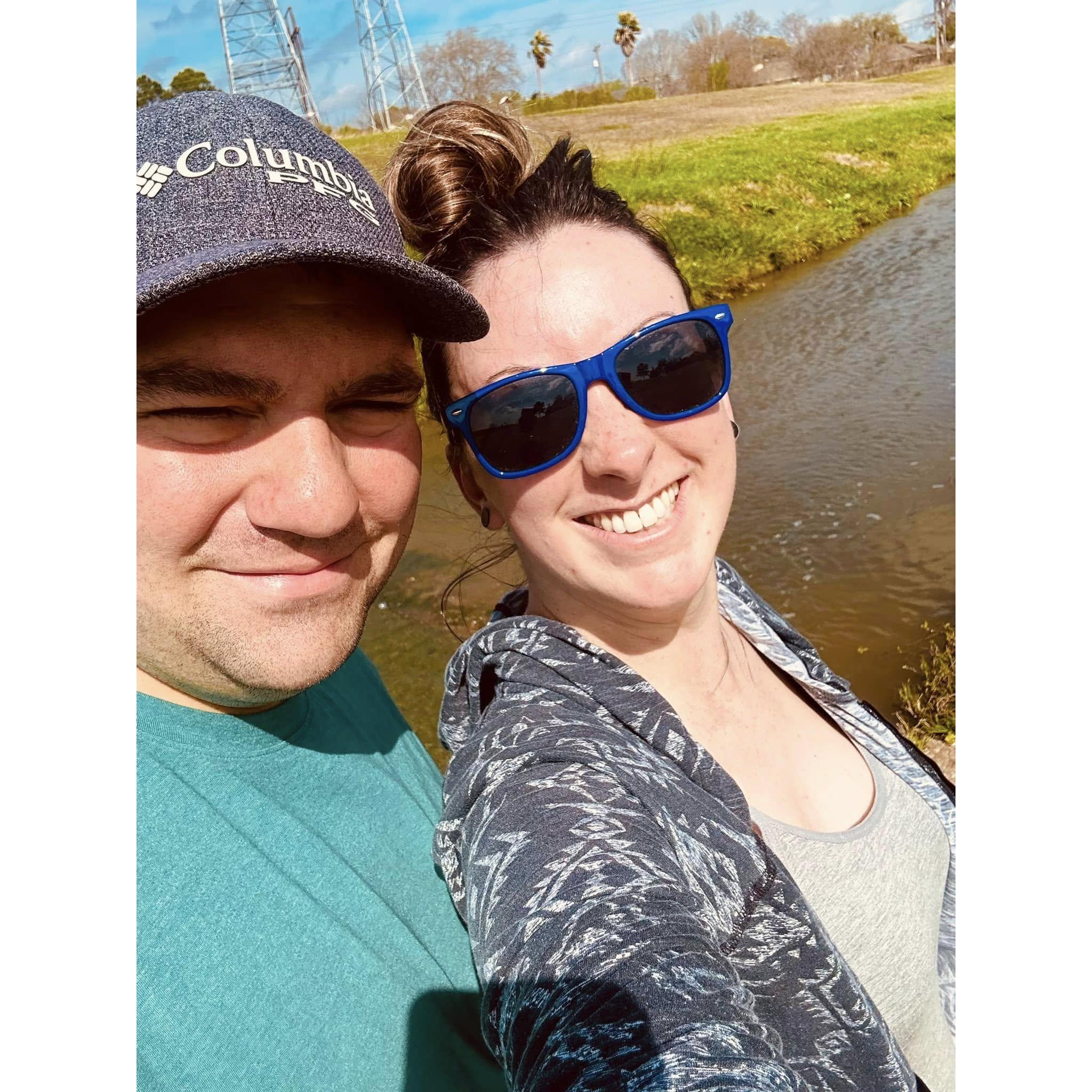 In February of 2024, they were still pushing each other to be healthier. It was really hard, but they were eating healthier and not drinking alcohol anymore. They started going on bike rides!