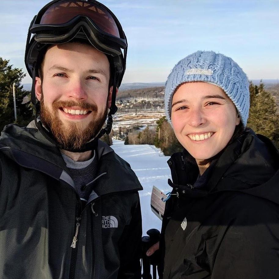 Michelle and Alex's first ski trip