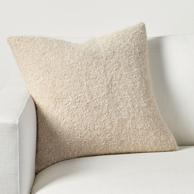 Boucle Pillow Cover, 20", Cement