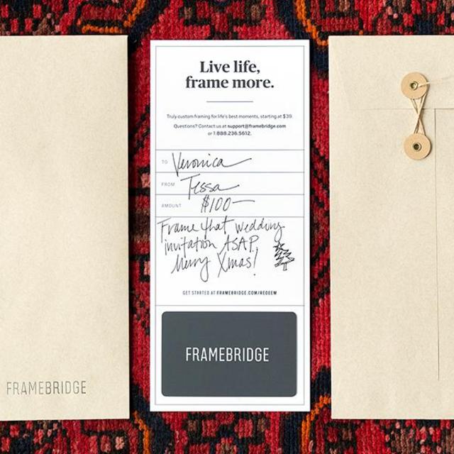 Framing Gift Cards