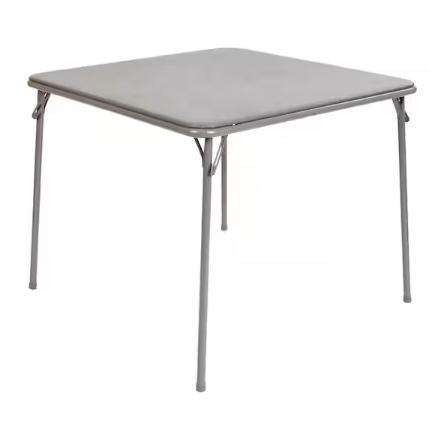 Carnegy Avenue Gray Vinyl Lightweight Folding Table CGA-JB-488719-GR-HD