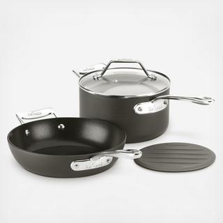 Essentials Nonstick Fry Pan and Sauce Pan Cookware Set