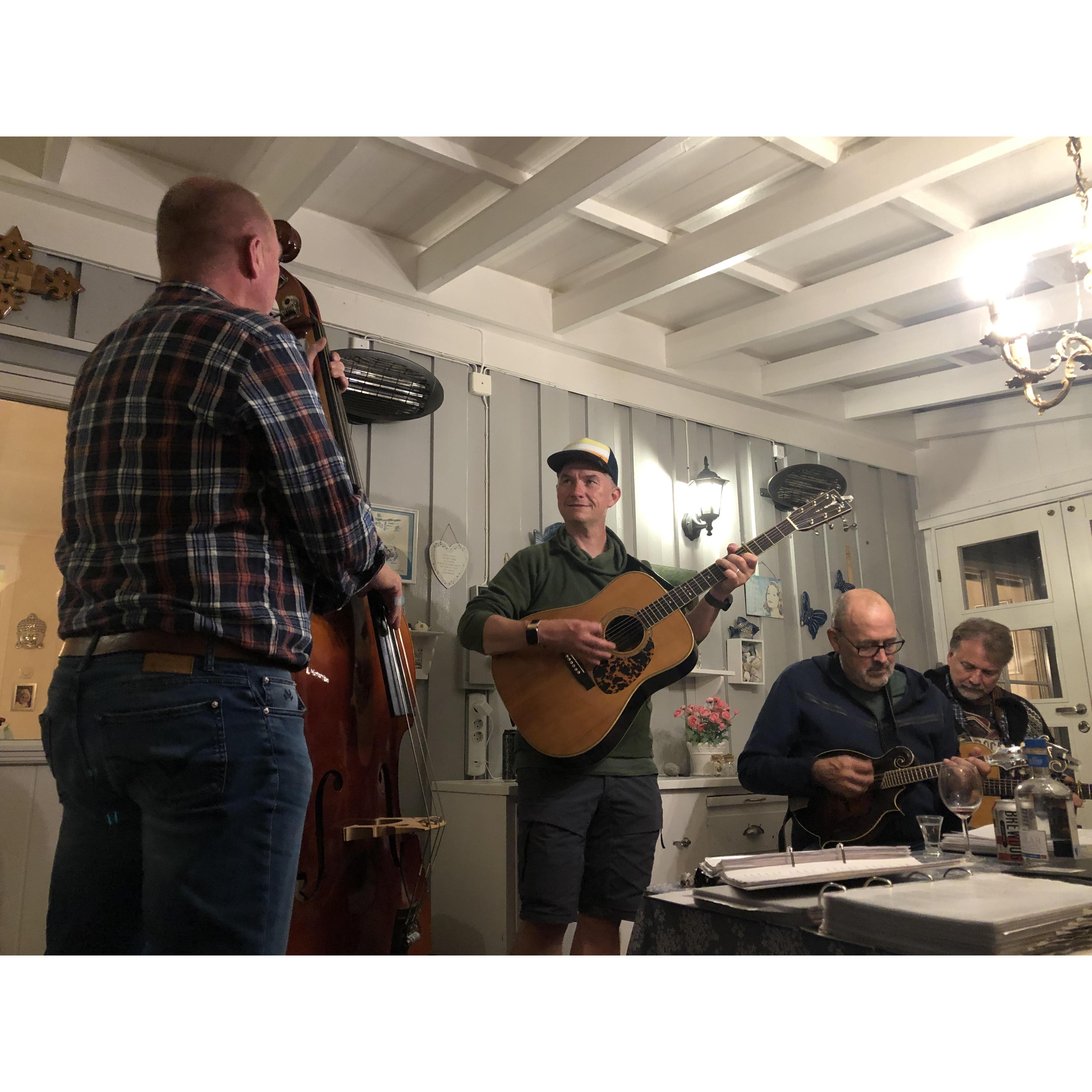 Marius's first love...music and jamming with his fellow bluegrass friends.