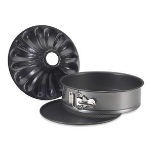 Nordic Ware Bundt Fancy Springform Pan with 2 Bottoms, 9 Inch