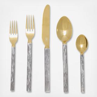 Harrison Silver & Gold 5-Piece Flatware Set, Service for 1