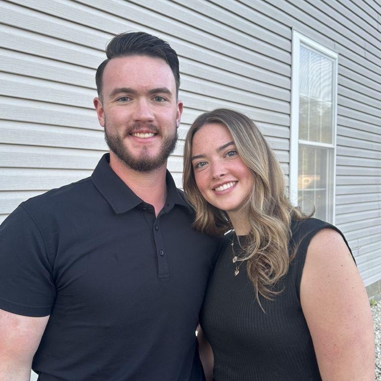 Our first time at church together when we first started dating! This was our first photo together. May 2024!