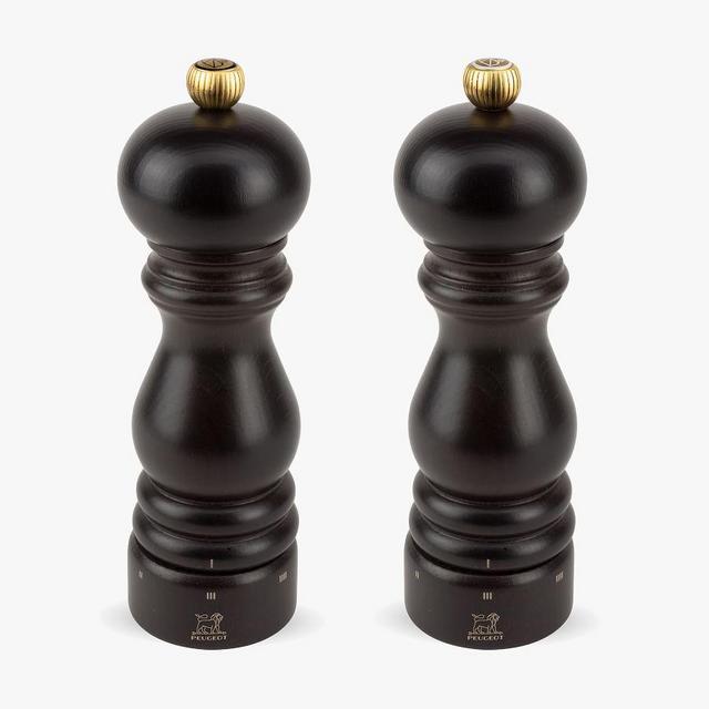 Peugeot Paris u'Select Adjustable Salt & Pepper Mill Set, 7" - Chocolate