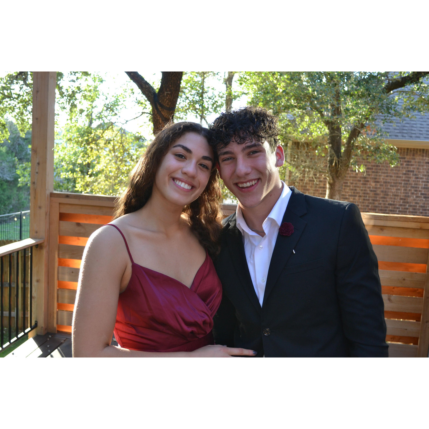 Homecoming 2021! We ran for homecoming court and were on the ballot for king and queen. We did not win but the couple that did win are no longer together so, in all honesty, we're the real winners.
