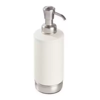 InterDesign® York Soap Pump in Ivory/Brushed Nickel