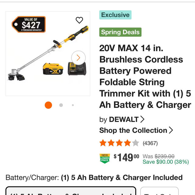 Cordless String Weed Trimmer