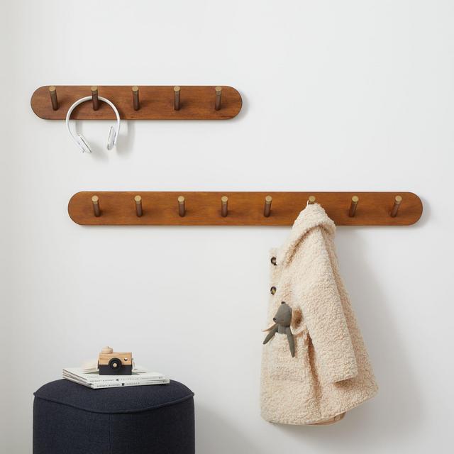 Mid-Century Wall Rack 25" in Acorn