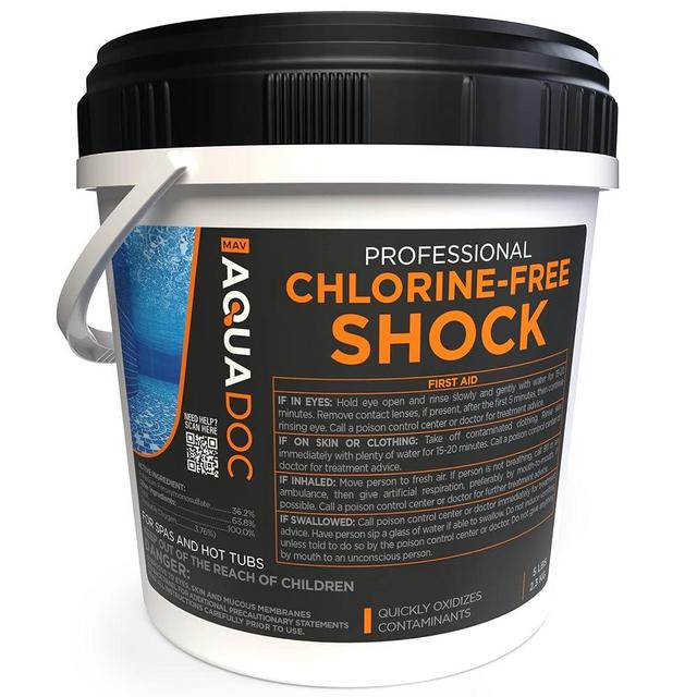 Non-Chlorine Spa Shock for Hot tub - Chlorine Free Hot Tub Shock Treatment & Enhanced Shock to Assist Bromine & Chlorine Shock - Suitable Chlorine Free Shock Oxidizer - Aquadoc - 5lbs