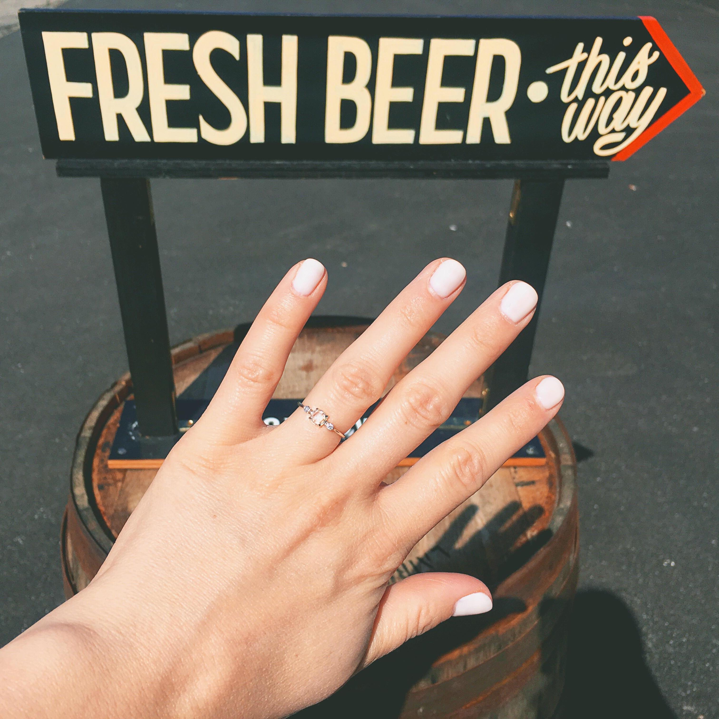 Marcus proposed in Portland, ME on our 5th anniversary