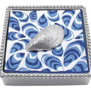 Mariposa Mussel Napkin Box and Weight