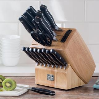 Insignia 2 18-Piece Knife Block Set with In-Block Sharpener