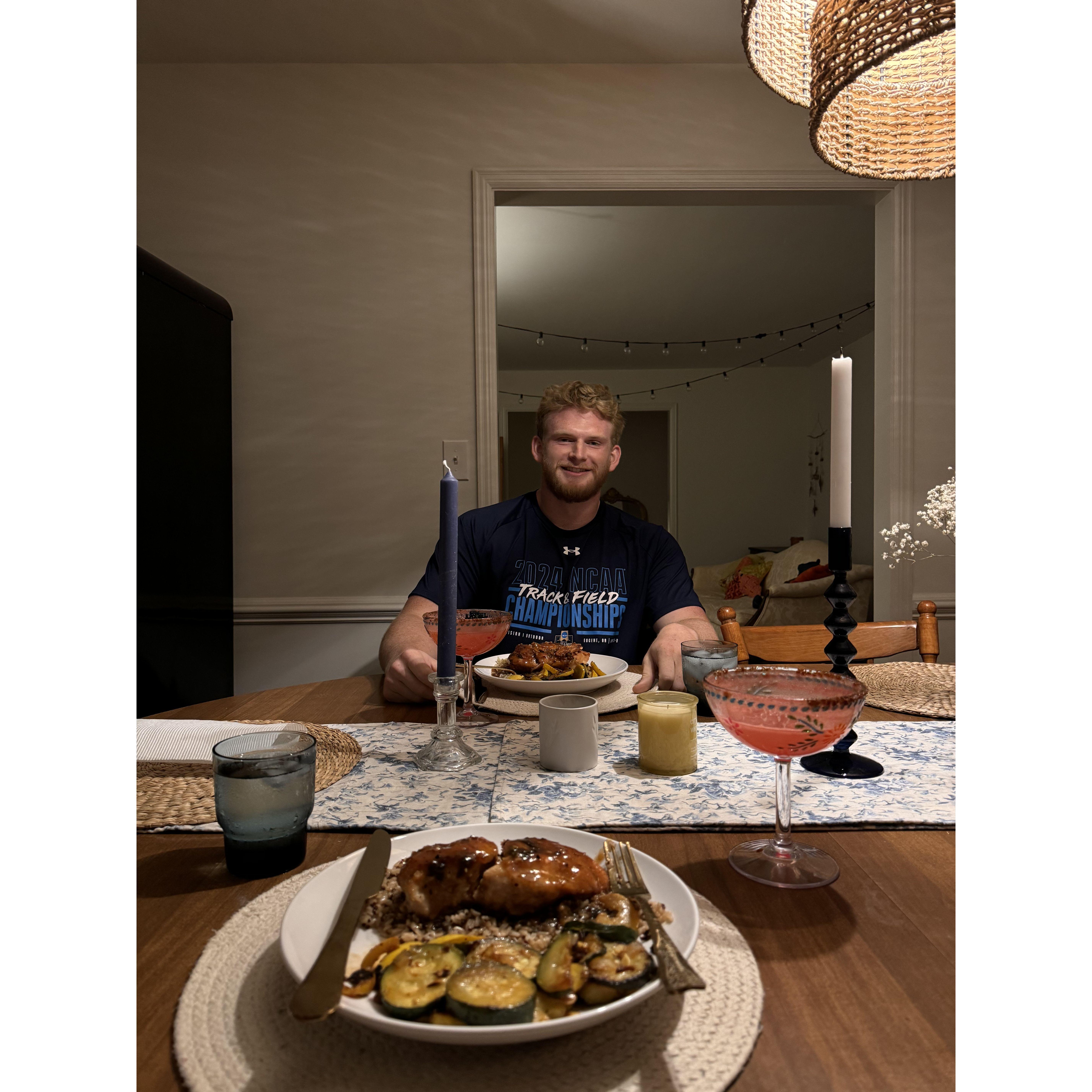 July 19, 2024
My first time cooking dinner for John and I was oh so nervous he wouldn't enjoy it. He ended up loving it.