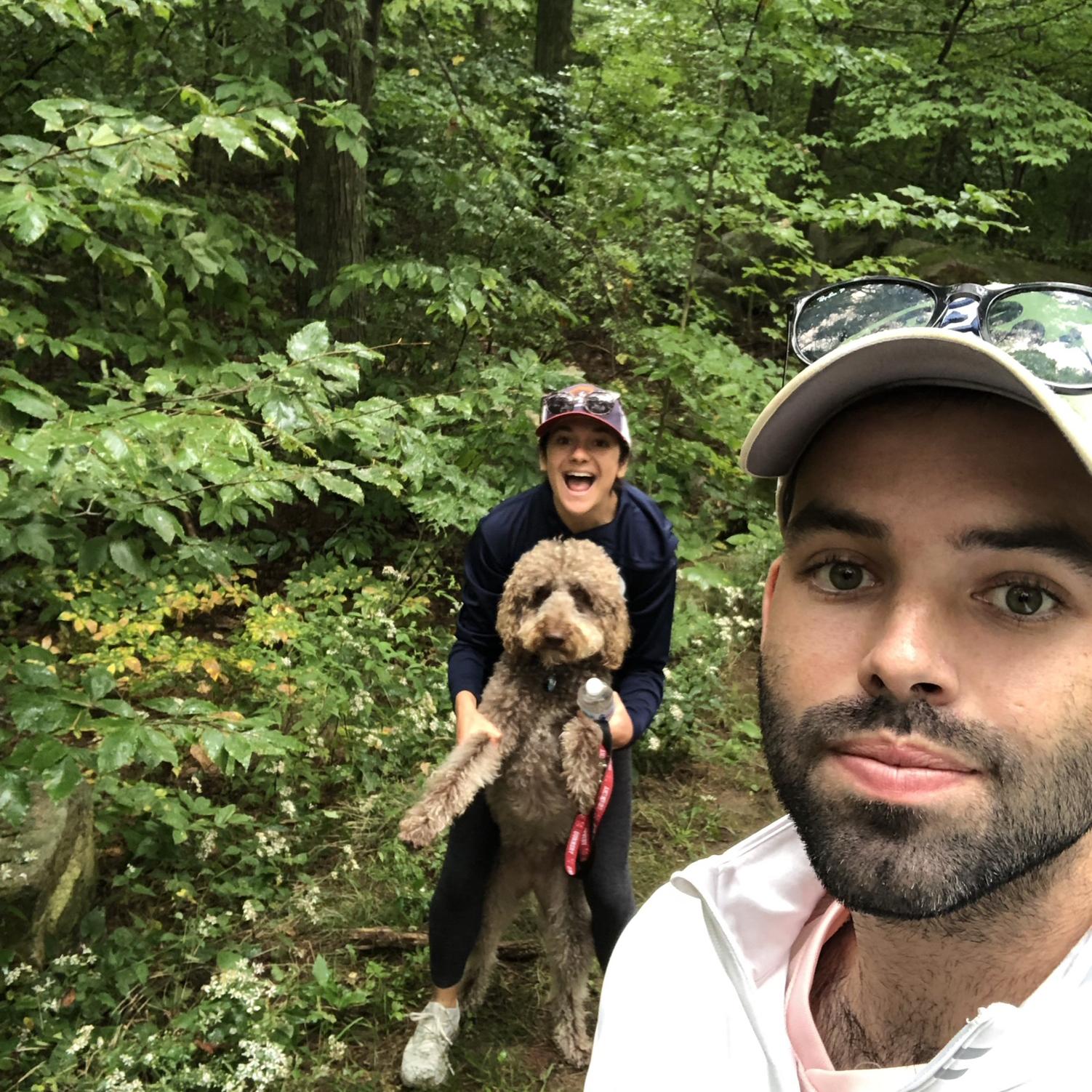 One of many hikes with Kai