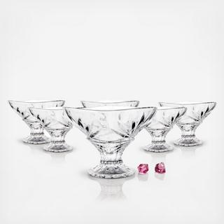 Crystal Dessert Ophelia Bowls, Set of 6